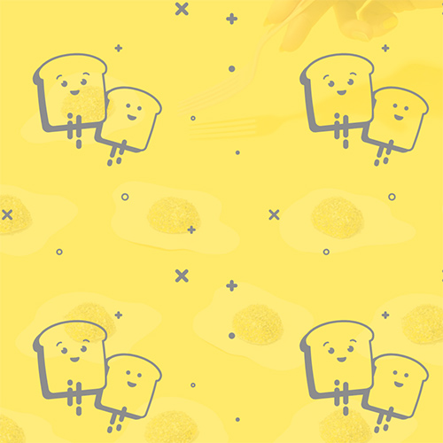 Free SVG background pattern of happy toast. Configure foreground and background colors, adjust scale and copy css and paste into your website.